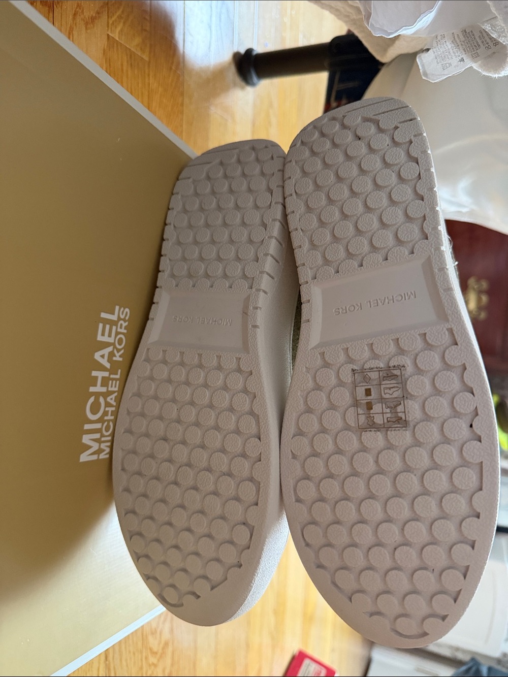 Michael Kors Women's Glitter Low-Top Sneakers in Gold - Picture 6 of 6